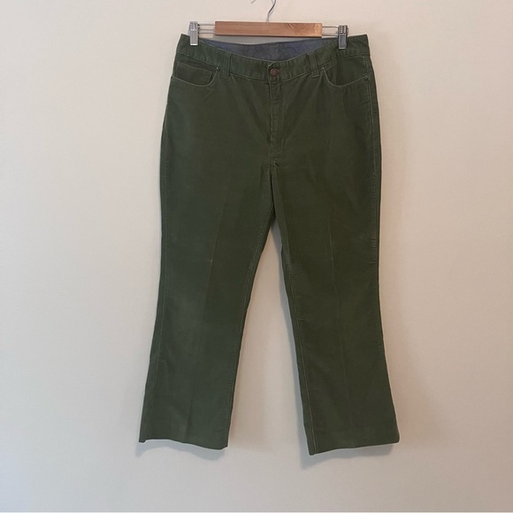 L.L. Bean Pants - L.L. Bean Womens Favorite Fit Sz. 12  Spring Green Cotton Corduroy HEMMED